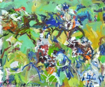 horse cats Painting - horse racing 04 impressionist
